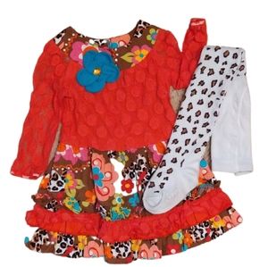 Rare Editions Dress and Legging Set